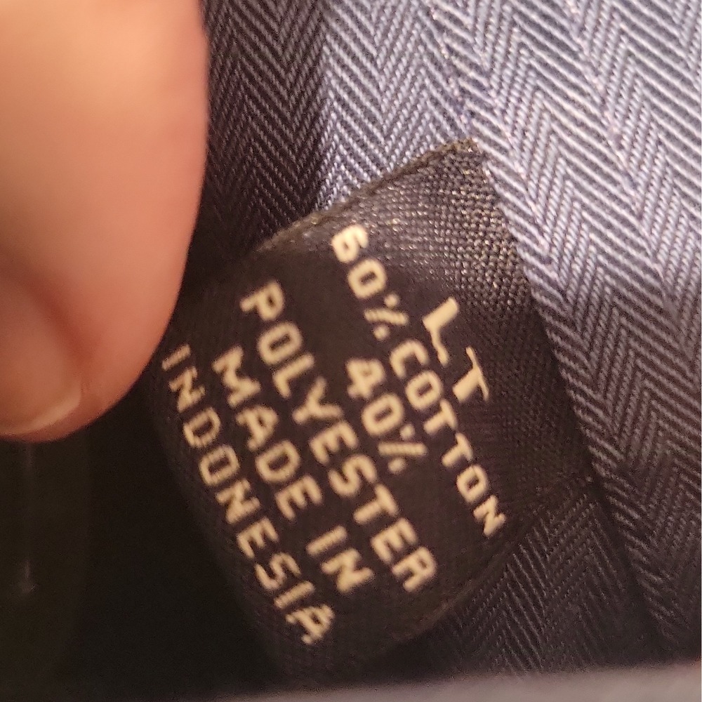 Roundtree & Yorke Easy Care Traditional Fit Blue Herringbone Dress Shirt LT - Picture 9 of 14